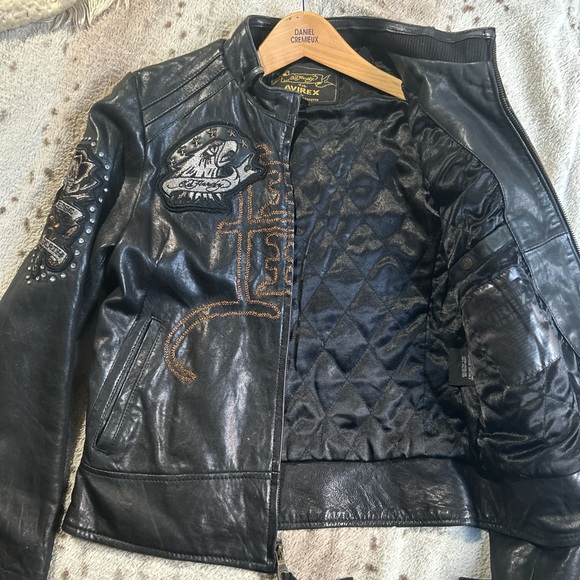 ed hardy leather jacket - Picture 5 of 7